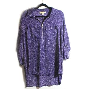 Michael Kors blouse top purple ladies size large